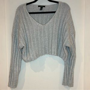 Forever 21 Gray cropped sweater